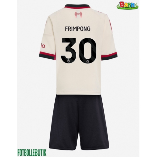 Liverpool Jeremie Frimpong #30 Bortaställ Barn 2025-26 Kortärmad (+ Korta byxor)